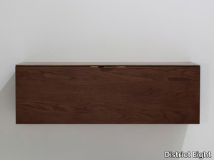 DRIFT - Suspended oak sideboard with flap doors _ District Eight