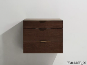 DRIFT - Horizontal oak wall cabinet with drawers _ District Eight