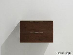 DRIFT - Horizontal oak wall cabinet with drawers _ District Eight