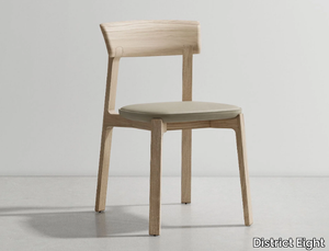 COLLETTE - Wooden chair with integrated cushion _ District Eight