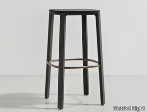 COLLETTE - High ash stool with footrest _ District Eight