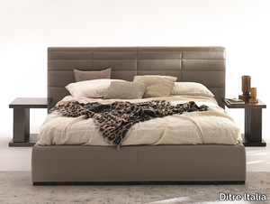 GRANDANGOLO - Leather bed with upholstered headboard _ Ditre Italia