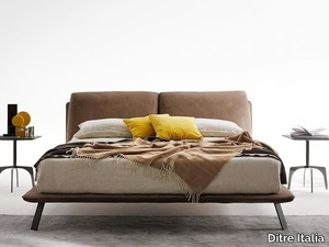 KANAHA - Upholstered leather double bed _ Ditre Italia