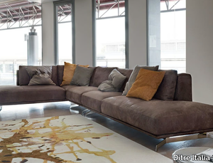 DALTON LEATHER - Corner Eco-leather sofa _ Ditre Italia