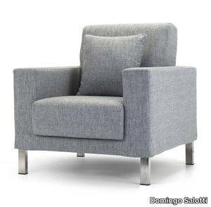 CUCCIOLO - Fabric armchair with armrests _ Domingo Salotti