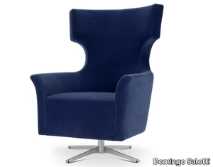 KARI - Wing armchair with armrests with 4-spoke base _ Domingo Salotti