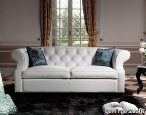 BENJAMIN - 3 seater tufted leather sofa _ Domingo Salotti