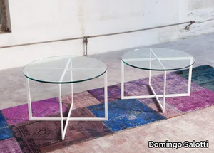 WARHOL - Round glass coffee table for living room _ Domingo Salotti