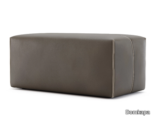 GRANT M - Upholstered rectangular leather pouf _ Domkapa