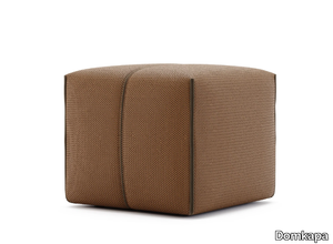 GRANT S - Upholstered square Imitation leather pouf _ Domkapa