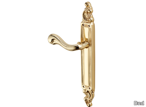 COMETA - Brass door handle on back plate _ Dnd