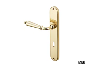 GIORGIA - Brass door handle on back plate _ Dnd