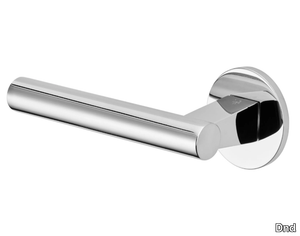 MJ - Brass door handle on rose _ Dnd