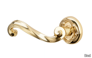 NASTRA - Brass door handle on rose _ Dnd