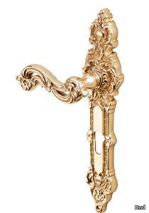 SAGOMA LUX - Brass door handle on back plate _ Dnd