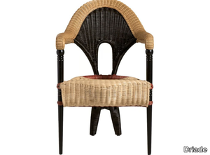 LIBA - Rattan chair with armrests _ Driade