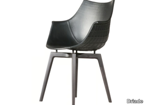 MERIDIANA - Leather chair with armrests _ Driade