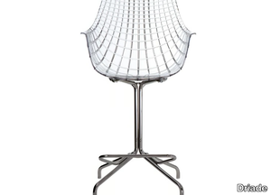 MERIDIANA - Swivel polycarbonate stool with back _ Driade