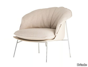 MOON - Upholstered fabric easy chair with armrests _ Driade