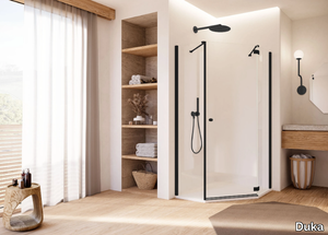 MULTI-S 4000 NEW - Corner crystal shower cabin with hinged door _ Duka