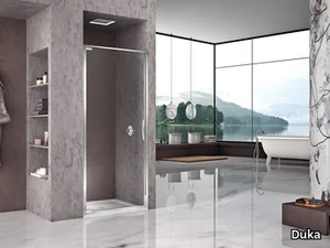 NATURA 4000 - AR-PTN L/R - Niche crystal shower cabin with hinged door _ Duka