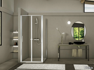 STILA 2000 - Corner glass and aluminium shower cabin _ Duka