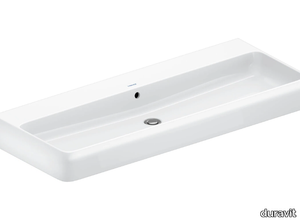 QATEGO - Rectangular ceramic washbasin with overflow _ Duravit