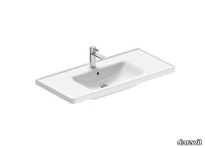 D-NEO - Inset rectangular washbasin with integrated countertop _ Duravit