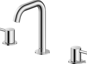 CIRCLE - 3 hole countertop washbasin tap with pop up waste _ Duravit