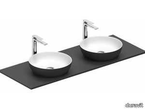 SIVIDA - Double composite material washbasin countertop _ Duravit