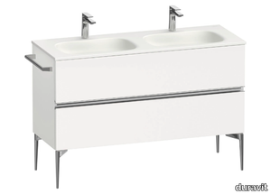 SIVIDA - Floorstanding double bathroom cabinet with drawers _ Duravit