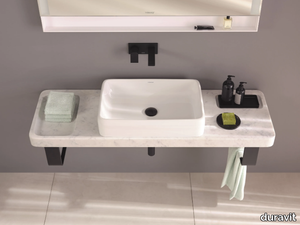 QATEGO - Carrara marble washbasin countertop / washbasin _ Duravit