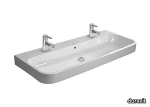 HAPPY D.2 - Double ceramic washbasin with overflow _ Duravit