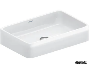 QATEGO - Countertop rectangular ceramic washbasin _ Duravit