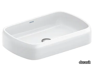 QATEGO - Countertop rectangular ceramic washbasin _ Duravit