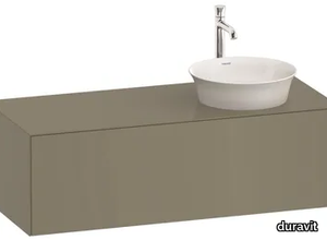 WHITE TULIP WT4977 - Single wall-mounted wooden vanity unit with drawers _ Duravit