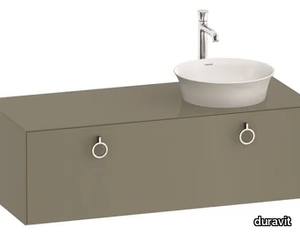 WHITE TULIP WT4982 - Single wall-mounted wooden vanity unit with drawers _ Duravit