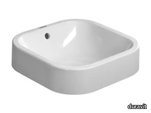 HAPPY D.2 - Countertop square grinded ceramic washbasin _ Duravit