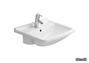 STARCK 3 - Semi-inset ceramic washbasin _ Duravit