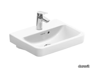 NO.1 - Rectangular single ceramic washbasin with overflow _ Duravit