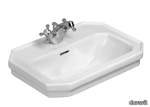 1930 - Wall-mounted ceramic handrinse basin with overflow _ Duravit