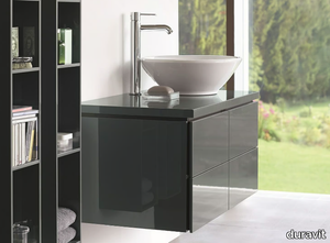 L-CUBE - Wall-mounted vanity unit with drawers _ Duravit