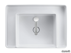 BENTO STARCK BOX - Countertop rectangular DuraCeram® washbasin _ Duravit