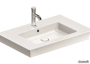 WHITE TULIP - Rectangular ceramic washbasin with overflow _ Duravit