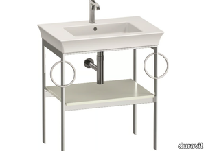 WHITE TULIPE WT4546 / WT4547 - Floor-standing single metal console sink with towel rail _ Duravit