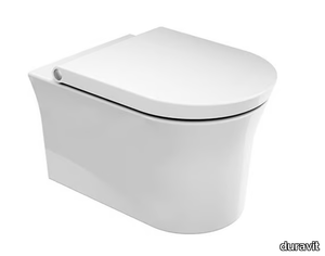 WHITE TULIP - Wall-hung rimless ceramic toilet _ Duravit