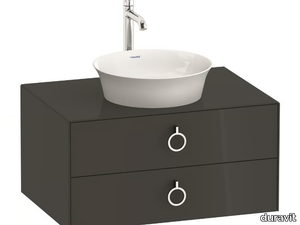 WHITE TULIP WT4990 / WT4991 - Single wall-mounted wooden vanity unit with drawers _ Duravit