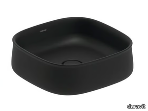 ZENCHA - Countertop square single ceramic washbasin _ Duravit