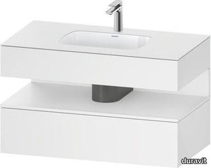 Qatego Built-in basin with console vanity unit