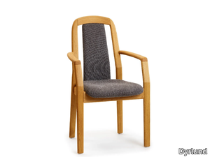 1589AK - Wooden chair with armrests _ Dyrlund